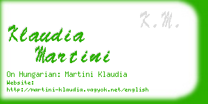 klaudia martini business card